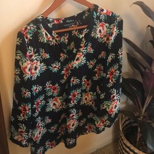 Sheer long sleeve shirt